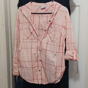Columbia Hooded Button Up Shirt